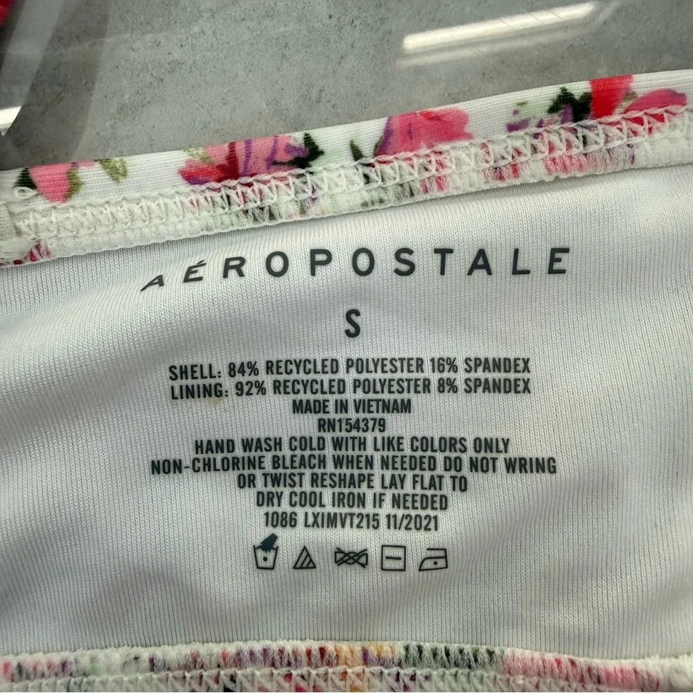Women’s Aeropostale Ditsy Floral Bikini Cutout High Waisted Scoop Neck Small - Picture 10 of 16